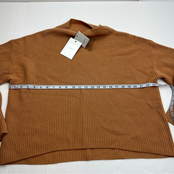 A.L.C. Helena Ribbed Lambswool Cashmere Blend Sweater Womens‎ Size XL Tan NEW - Picture 9 of 13